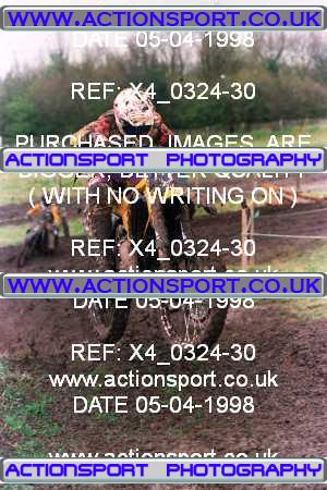 Photo: X4_0324-30 ActionSport Photography 05/04/1998 AMCA Cannock MXC - Heath Hayes _1_125Seniors_125Experts #5
