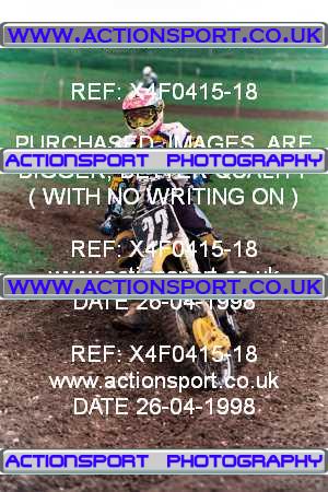 Photo: X4F0415-18 ActionSport Photography 26/04/1998 AMCA Andover MCC - Upavon _4_JuniorsUnlimitedGp2 #22