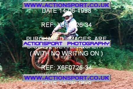 Photo: X6F0726-34 ActionSport Photography 14/06/1998 AMCA Wotton Twinshocks Scramble Club - Ford  _0_SolosPractice #33