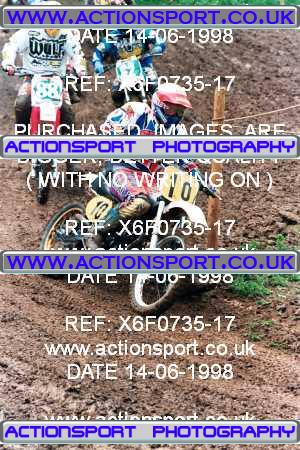 Photo: X6F0735-17 ActionSport Photography 14/06/1998 AMCA Wotton Twinshocks Scramble Club - Ford  _6_4Stroke_250cc #62