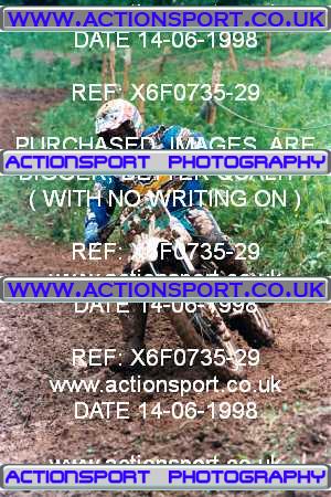 Photo: X6F0735-29 ActionSport Photography 14/06/1998 AMCA Wotton Twinshocks Scramble Club - Ford  _6_4Stroke_250cc #62