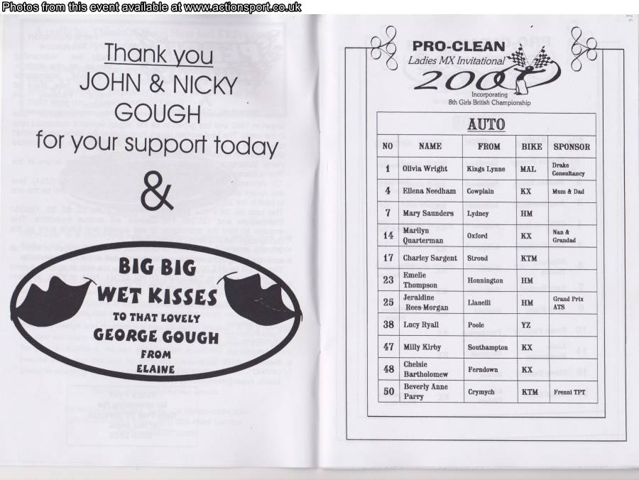 Event programme page