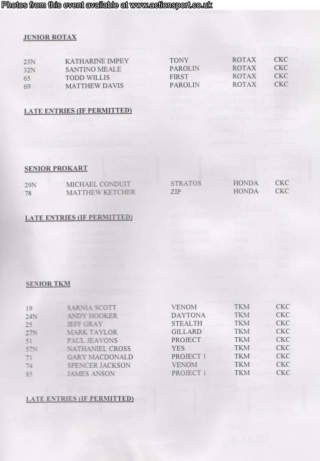 Event programme page