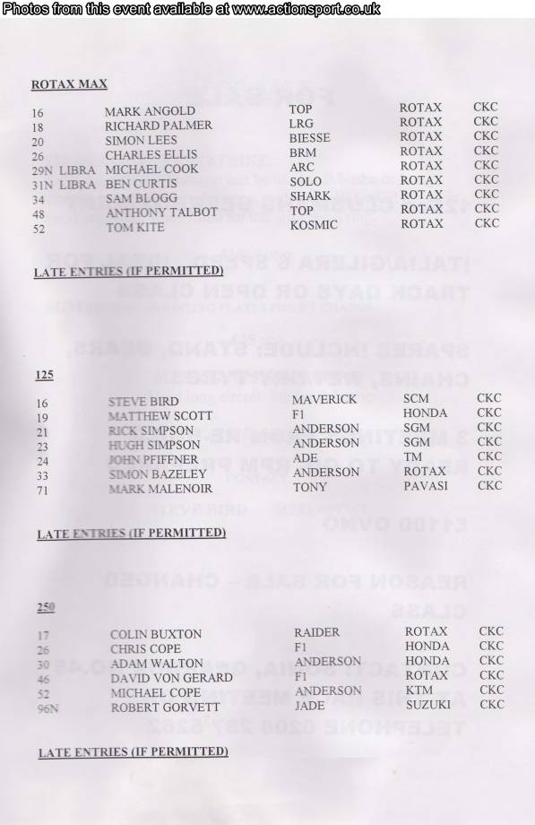 Event programme page