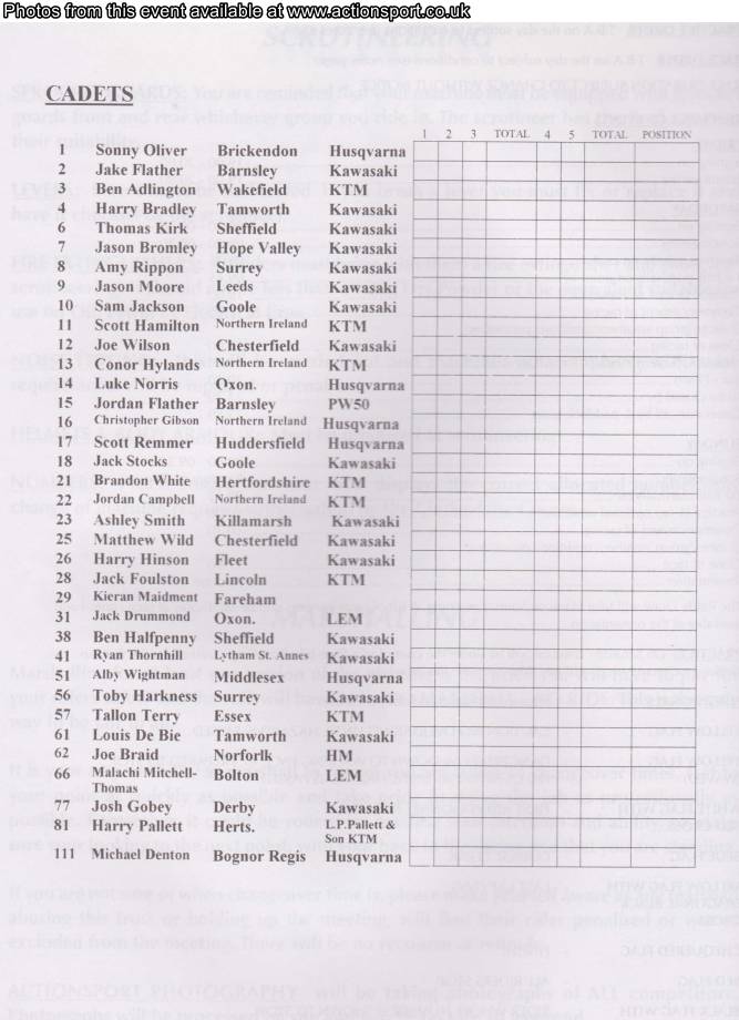 Event programme page