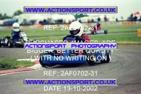 Photo: 2AF0702-31 ActionSport Photography 13/10/2002 Hunts Kart Club - Kimbolton  _1_JuniorTKM #62