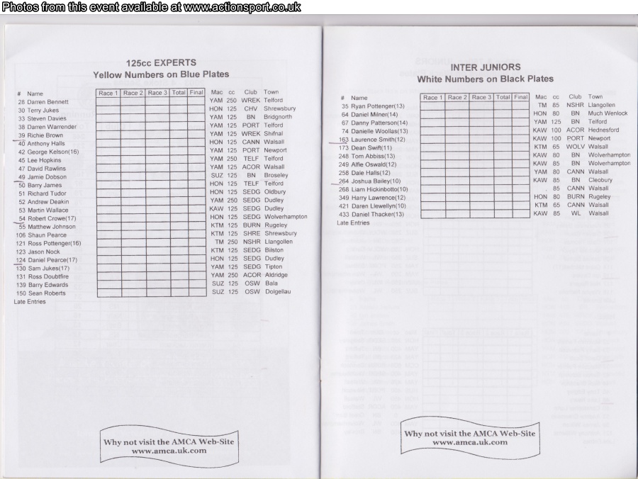 Event programme page