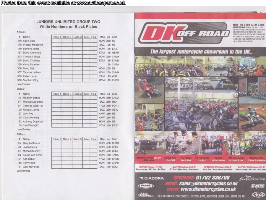 Event programme page