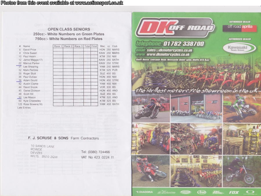 Event programme page