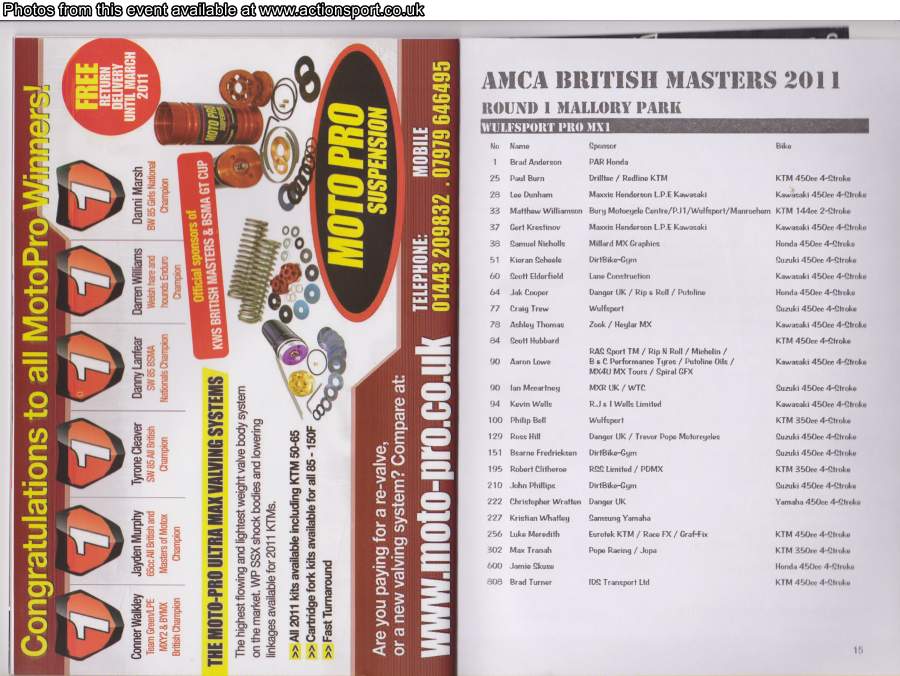 Event programme page