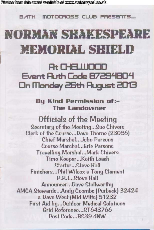 Event programme page