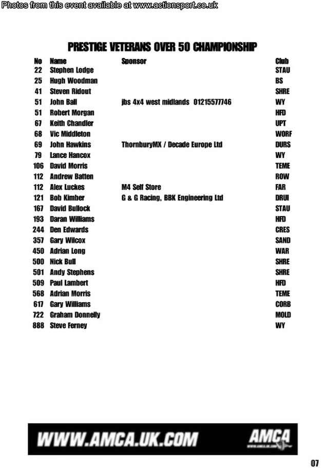 Event programme page