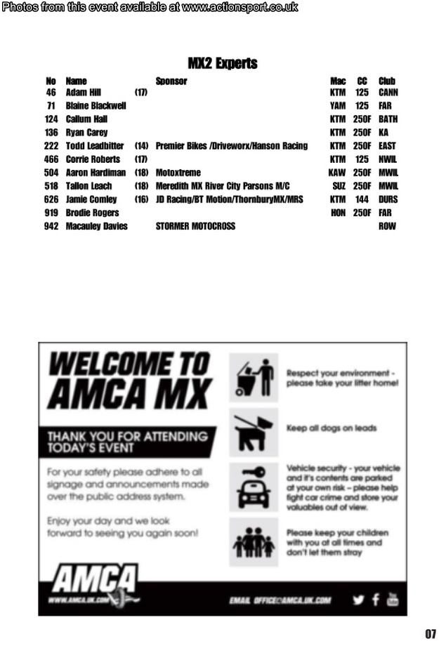 Event programme page