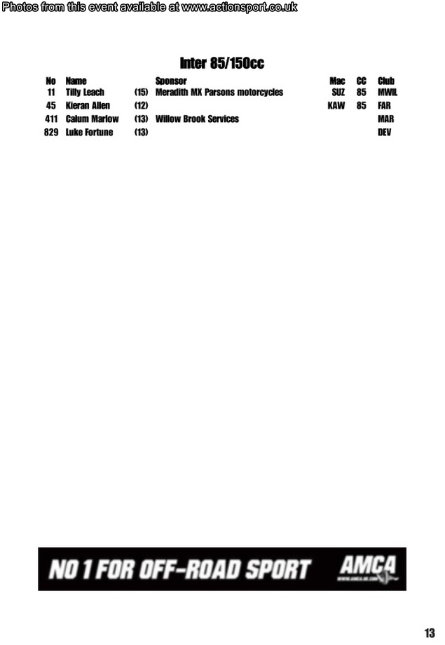 Event programme page