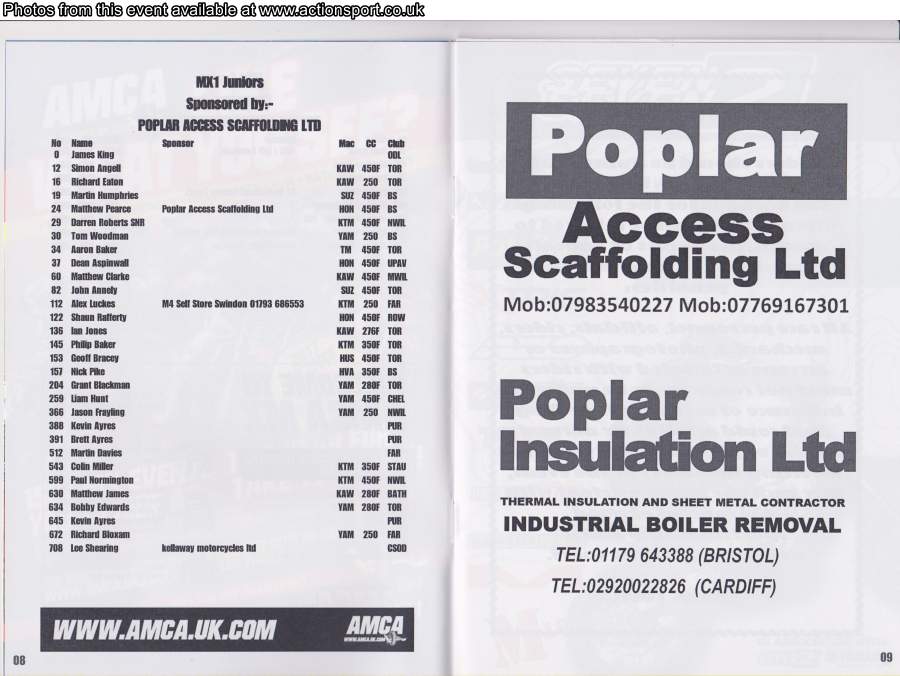 Event programme page