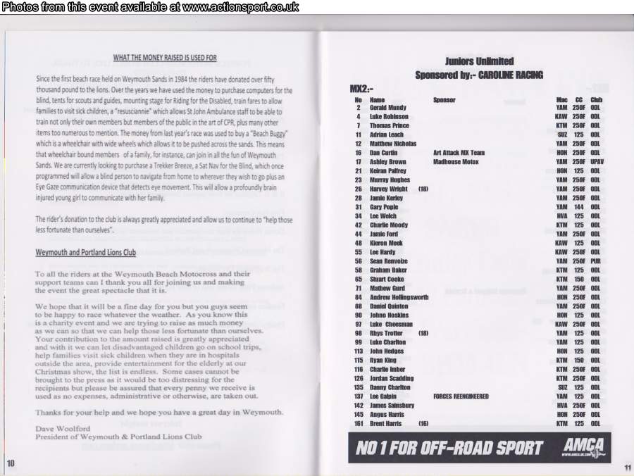 Event programme page