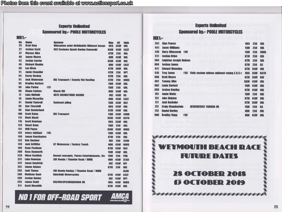 Event programme page
